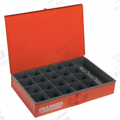 DURHAM MFG Compartment Drawer: 18 3/8 in x 12 1/2 in x 3 1/8 in, 21 Compartments, 0 Dividers - Large Compartmented Boxes