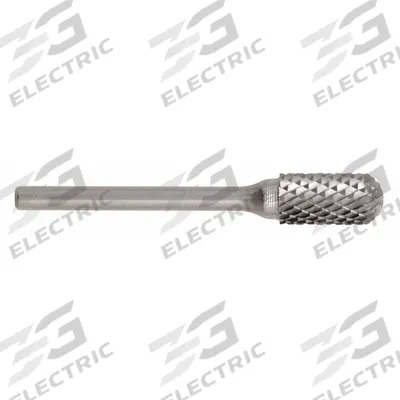 CLE-LINE Carbide Bur: Ball-Nosed Cylinder, SC-1L6, Double Cut, 1/4" x 1/2" Head - Double-Cut Ball-Nosed Cylinder Burs
