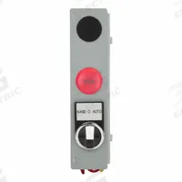 EATON Selector Switch Kit: NEMA Motor Size 0/00/1/1-3/4/2, Hand/Off/Auto, Push Button, Red (MPN C600M121A). Key specifications — Brand: EATON; Compatible with Series: Freedom; Includes: M22 HAND/OFF/AUTO Selector Switch.