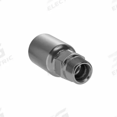 Parker Hydraulic Crimp Fitting: Steel x Steel, Straight, -12 For Hose Dash Size - Parker Crimp Hydraulic Hose Fittings with NPTF Connection