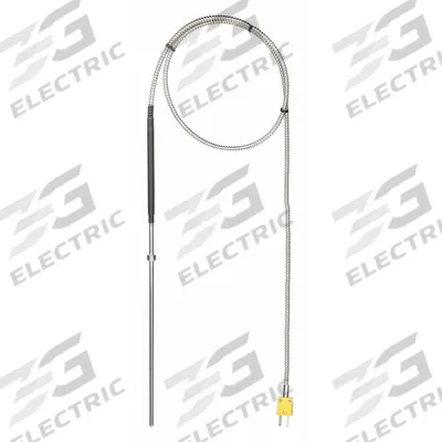 COOPER ATKINS Immersion Temperature Probe: -40°F to 400°F /-40°C to 205°C, Type K - Thermocouples for Gas Applications