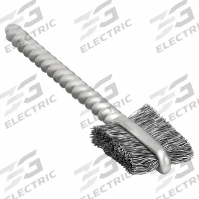 WEILER Burrite Tube Brush: Single Stem, Carbon Steel, 5/16 in Dia - Internal Thread-Cleaning Brushes for Carbon Steel