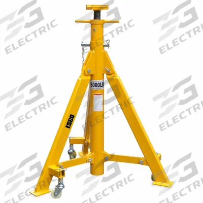ESCO/EQUIPMENT SUPPLY Jack Stands: Manual Spring Loaded, 9 ton Load Capacity, 47 in Min Ht - Medium-Duty Jack Stands