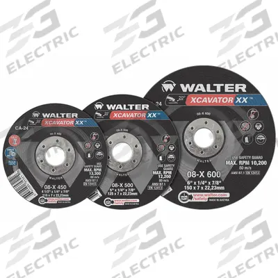 WALTER SURFACE TECHNOLOGIES Depressed Center Grinding Wheel: Type 27 - Cool-Cutting Grinding Wheels for Carbon & Stainless Steel
