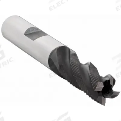 OSG Roughing End Mill: Cobalt, TiAlN Coated, 4 Flute, Fine Pitch, 1/4" Mill Dia - General Purpose Cobalt Roughing End Mills