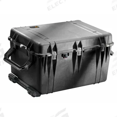 PELICAN Protective Case: 19 5/8 in x 28 1/4 in x 17 5/8 in Inside, No Foam, Black - Standard Protective Transport Cases
