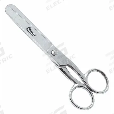CLAUSS Scissors: Ambidextrous, 6 in Overall Lg, Straight, Steel, Rounded - All-Metal Scissors