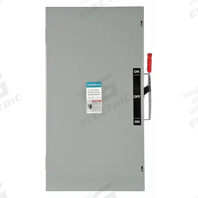 Siemens Safety Switch: Non-Fusible, 200 A, Single Phase, 240V AC, Galvanized Steel - Non-Fusible Safety Switches