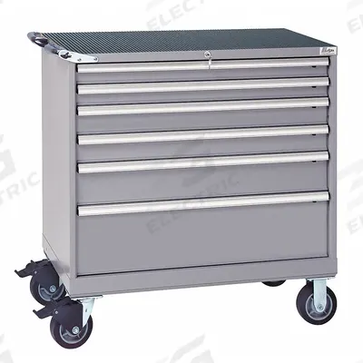 LISTA Modular Drawer Cabinet: 40 1/4 in x 22 1/2 in x 41 5/8 in, 6 Drawers, 74 Compartments - Lista Mobile Modular Drawer Cabinets