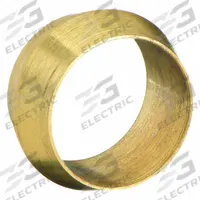 PARKER Compression Fitting Sleeve: 1/4 in OD Fitting Size, Compression, Brass, 10 PK (MPN 60C-4). Key specifications — Brand: PARKER.