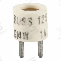BUSSMANN Telecom Protection Fuse: GMW Series, Fast-Acting, Pin, 1 A, 125 V AC, 9/32 in x 9/32 in (MPN GMW-1). Key specifications — attr1282929: GMW; attr211197: BUSSMANN.