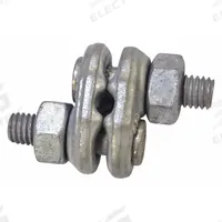CROSBY Wire Rope Double-Saddle Clip: 5/16 in Compatible Rope Dia, 5 in Rope Turnback Lg, Steel (MPN 1010499). Key specifications — attr988144: Forged; attr988137: Silver; attr988149: Steel; attr988168: CROSBY.