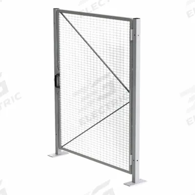 WIRECRAFTERS Woven-Wire Machine Guard Door: 60 in x 48 in, Padlock - Standard Woven-Wire Machine Guard Components
