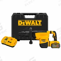 DEWALT Cordless Chipping Hammer Kit: D-Handle, 60V DC, SDS-Max, 4 in max, 9.0 Ah, 14.3 ft-lb (MPN DCH892X1). Key specifications — attr113858: 60V DC; attr113796: DEWALT; attr113851: 0 in to 4 in; attr113808: 1,105 bpm to 2,210 bpm; attr113803: Yes; attr113838: Hammer Only; attr113809: Yes; attr113815: (1) Charger.