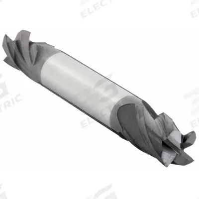 APPROVED VENDOR Square End Mill: Carbide, AlTiN Coated, Double End, 4 Flute, 1/4" Mill Dia - Double-End Carbide Square End Mills