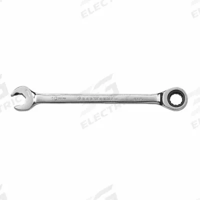 GEARWRENCH Combination Ratcheting Wrench: Alloy Steel, Full Polish Chrome, 10 mm Head Size - Metric 12-Point Ratcheting Combination Wrenches