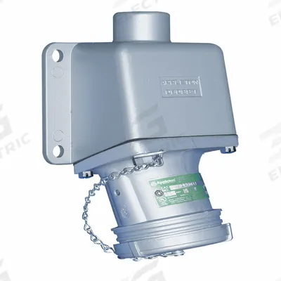 APPLETON ELECTRIC Pin and Sleeve Receptacle: Gray, 250V DC/600V AC, Single Phase, 30 A - Watertight Receptacles