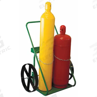 SAFTCART Cylinder Hand Truck: 400 lb, Side by Side, 2 Cylinder - Welding Cylinder Hand Trucks