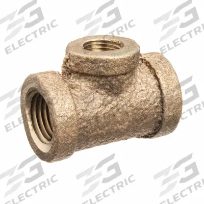 APPROVED VENDOR Metal Pipe Tee: Tee, 1 in x 1 1/4 in x 1 in, Class 125, C89833 Brass - Threaded Low-Pressure Pipe Fittings for Potable Water