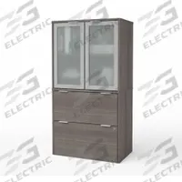 BESTAR Lateral File Cabinet: Bark Gray, 30 1/8 in Overall Wd, 18 1/4 in Overall Dp, ANSI/BIFMA (MPN 160870-47). Key specifications — Color: Bark Gray; Material: Particle Board; Product Material: Laminate Particle Board.