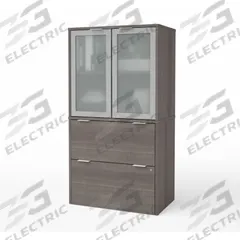 BESTAR Lateral File Cabinet: Bark Gray, 30 1/8 in Overall Wd, 18 1/4 in Overall Dp, ANSI/BIFMA (MPN 160870-47). Key specifications — Color: Bark Gray; Material: Particle Board; Product Material: Laminate Particle Board.
