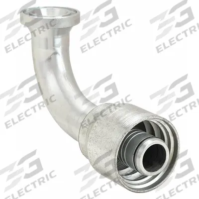 AEROQUIP Hydraulic Crimp Fitting: Steel x Steel, 90° Elbow, -24 For Hose Dash Size - Crimp Hydraulic Hose Fittings with Flange Connection
