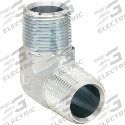 PARKER Metal Pipe Elbow: 90° Elbow, Steel, 3/8 in x 3/8 in - Hydraulic Threaded Extreme-Pressure Pipe Fittings