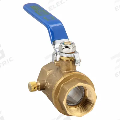 APPROVED VENDOR Manual Two-Way Ball Valve: 1 in, Brass, Straight, FNPT x FNPT - Brass Ball Valves with Drain
