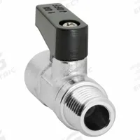 APPROVED VENDOR Manual Two-Way Ball Valve: 1/4 in, Nickel-Plated Brass, Straight, MNPT x FNPT, Lever (MPN G-MVSP-25M). Key specifications — Brand: APPROVED VENDOR; Handle: Lever.