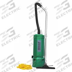 BISSELL COMMERCIAL Backpack Vacuum: 120 cfm Air Flow, 10.5 lb Wt, 68 dB Sound Level, Std, Bag (MPN BG1001). Key specifications — Brand: BISSELL COMMERCIAL; Debris Collection Type: Bag; Includes Battery: No.