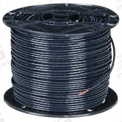 SOUTHWIRE Building Wire: Copper, 10 AWG, 1 Conductors, Stranded, Black, 500 ft Lg - Copper THHN/THWN Building Wires