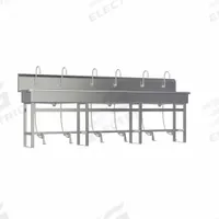 SANI-LAV Wash Station: 45 in Overall Ht, 117 in Bowl Lg, 8 in Bowl Dp, 0.5 gpm Flow Rate, 16 ga (MPN 512F1-0.5). Key specifications — Includes Side Splash: Side Splash Not Included; Brand: SANI-LAV.