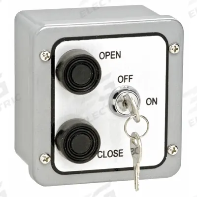 AMERICAN GARAGE DOOR Control Station: Open-Close, Momentary Contacts, Outdoor - Push Button Garage Door Control Stations
