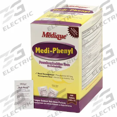 MEDI PHENYL Sinus and Allergy Reliever: Phenylephrine HCl, 250 Individual Doses, Unflavored - Nasal Decongestants