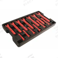 WIHA Open End Wrench Set: Alloy Steel, Urethane Insulated, 13 Tools, 10° Opening Angle (Deg.), Box (MPN 20196). Key specifications — attr309745: Yes; attr309746: Box; attr309754: Urethane Insulated; attr309753: Alloy Steel; attr324938: WIHA.