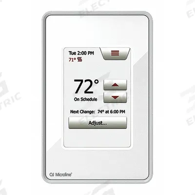THERMOSOFT Electric Floor Heater Thermostat: 3 3/16 in Overall Wd, 120/240V AC, 41° to 104°F - Thermostats for Electric Floor Heaters