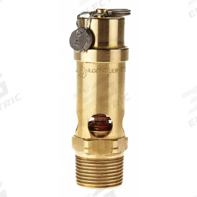 CONRADER Safety Valve: Soft Seat, 3/4 in (M)NPT Inlet (In.), 1/2 in (F)NPT Outlet (In.) - Soft Seat Pneumatic Safety Valves