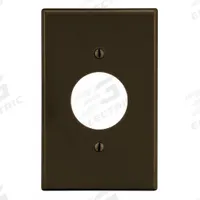 HUBBELL Wall Plate: Single Circular Opening, 1 Gang, Brown, Std Size (MPN P7). Key specifications — Brand: HUBBELL; Material: Polycarbonate.