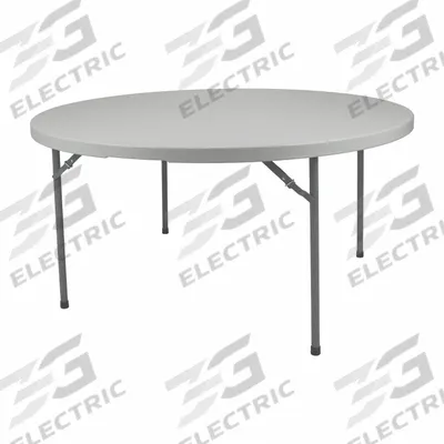 NATIONAL PUBLIC SEATING Folding Table: Round Table Shape, Speckled Grey Tabletop, 60 in Wd - Standard Folding Tables
