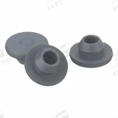 Stopper: Rubber, 20 Stopper Size, 0.75 in Bottom Dia, 0.75 in Top Dia, 0.35 in Overall Ht, Gray (MPN 345417). Key specifications — Brand: QORPAK; Color: Gray; Stopper Size: 20; Material: Rubber.