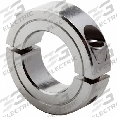 CLIMAX METAL PRODUCTS Shaft Collar: 2-Piece, Inch, Round, Clamp-On, 1 11/16 in Bore Dia - Stainless Steel Shaft Collars