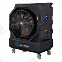KWIKOOL Portable Evaporative Cooler: 4,350 sq ft – 2,368 sq ft, 5-15P, 110V AC, 14,714 cfm Airflow (MPN KB145L1). Key specifications — attr1152013: Variable; attr1151993: KWIKOOL.