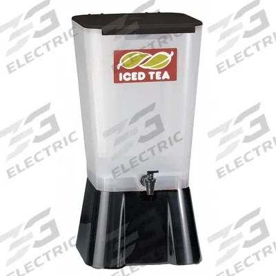 TABLECRAFT PRODUCTS Beverage Dispenser: 5 gal, Black, Polypropylene, Rectangle - Polypropylene Dispensers