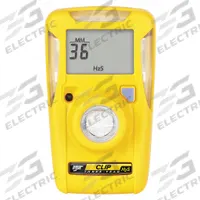 HONEYWELL Single-Gas Detector: Hydrogen Sulfide ( H2S ), HONEYWELL BW BW Clip, Lithium, Maint-Free (MPN BWC3-H). Key specifications — Gas Detected: Hydrogen Sulfide; Housing Color: Yellow; Battery Chemistry: Lithium.