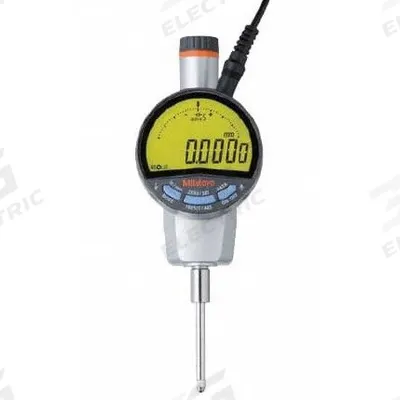 MITUTOYO Backlit Digital Indicator: 0 in to 1 in /0 mm to 25 mm, Inch/Metric, IP42 - Digital Indicators with Removable Flat Back