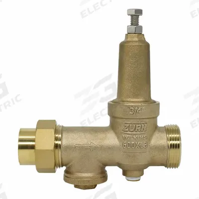 WILKINS Pressure Reducing Valve: FNPT x FNPT, 3/4 in Pipe Size, Brass, 60 psi to 125 psi - Standard Capacity Water Pressure Regulators