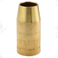 MILLER ELECTRIC Nozzle: FasTip, 3/4 in, Straight, Brass, Miller (MPN 199612). Key specifications — Insulation Type: Insulator Sold Separately; Duty Rating: Heavy Duty; For Contact Tip Series: FasTip; Manufacturer Part Number: 199612; Brand: MILLER ELECTRIC.