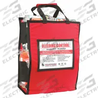 NORTH AMERICAN RESCUE Bleeding Control Kit: Plastic Bag, 8 People Served, 88 Components (MPN 80-0524). Key specifications — Brand: NORTH AMERICAN RESCUE; Wound Dressings Included: (8) Tourniquets; Housing Material: Nylon.