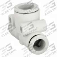 SMC Push-Fit Tee Fitting: 8 mm OD x 8 mm OD x 10 mm OD Size, Polybutylene Terephthalate, White (MPN KQ2T08-10A). Key specifications — Brand: SMC.