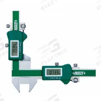 INSIZE Gear Tooth Digital Caliper: 5 mm to 50 mm, +/-0.0016 in Accuracy, Knife Edge with Small Point (MPN 1181-M50A). Key specifications — attr1184461: +/-0.0016 in; attr1184462: 0.0005 in/0.01 mm; attr1184471: Outside; attr1184472: Knife Edge with Small Point; attr1184496: INSIZE.